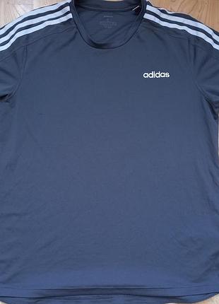 Футболка спортивна чоловіча adidas designed 2 move 3-stripes tee