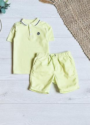 🌿набір на 2/3 р ціна -240 г  🍋шорти next д-27 см пояс-25 см 🍋поло д -41 см ширина-30 см