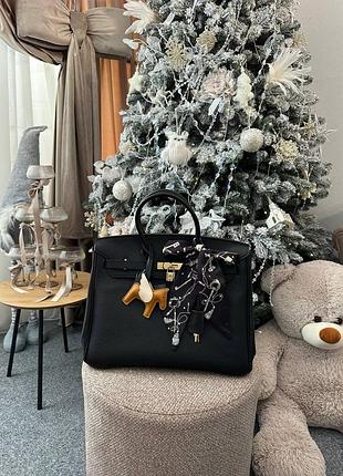 Женская сумка hermes birkin 35 togo leather in black with gold hardware