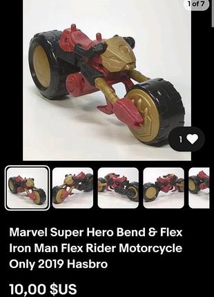 Marvel super hero bend & flex iron man flex rider motorcycle only 2019 hasbro 2