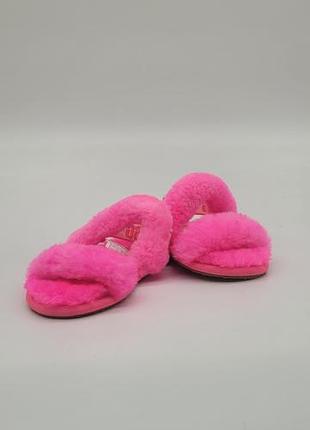 Дитячі капці-босоніжки ugg fluff yeah яскраво-рожеві