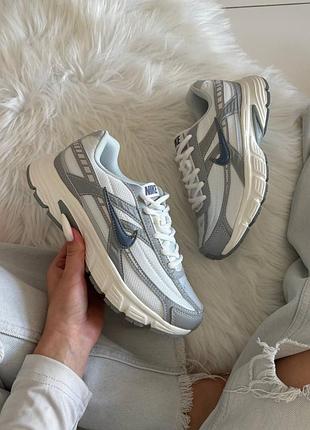 Кроссовки nike initiator white grey blue swoosh арт 0410