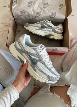 Кроссовки nike initiator white grey blue swoosh арт 0410
