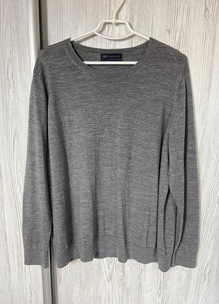 Свитер женский из 100% шерсти мериноса от британского бренда marks &amp; spencer размер 24🍁