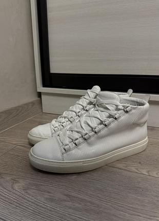 Чоловічі кросівки balenciaga arena high carbon white