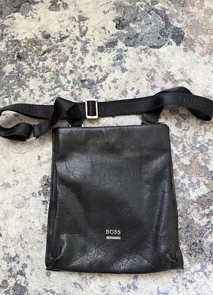 Чоловіча сумка hugo boss, шкіряна