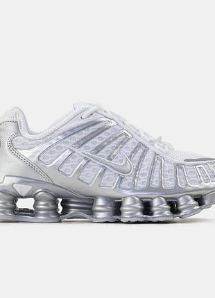 Мужские кроссовки nike shox tl light bone metallic silver cool grey / smb+ 🔗