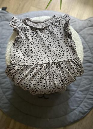 Леопардова сукня з рюшами h&m 2