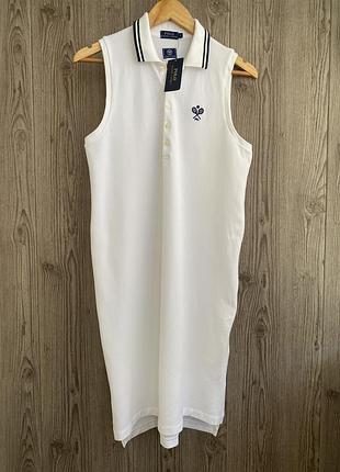 Нова сукня-поло polo ralph lauren wimbledon біла без рукавів s