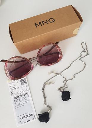 Сонцезахисні окуляри mango з коробкою та ланцюжком