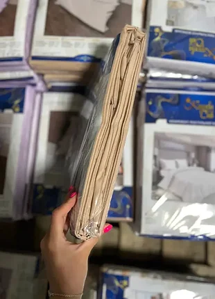 Постільна білизна бязь gold lux 100% бавовна (бежевий)