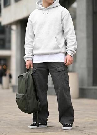 Карго штани чоловічі oversize denim сірі вт5294, джинсові широкі штани, весняні 30