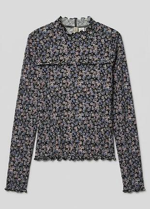 Підліткова кофта для дівчинки h&m 164 см синій з рожевим (0198)
