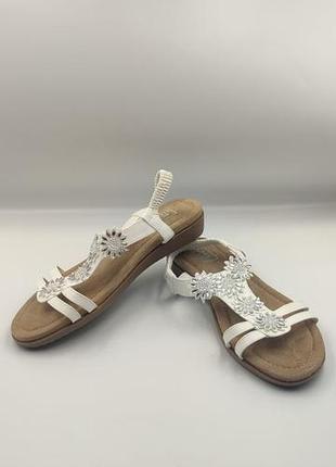 👡 easy street floral rhinestone sandals — комфортні літні босоніжки з камінням та стразами 39 розмір