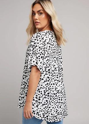 Натуральна туніка леопардовий принт plus size