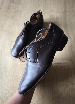 Шикарні чоловічі шкіряні туфлі maison margiela, made in italy, р. 40.