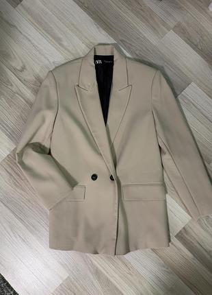 Піджак оверсайз zara подовженный