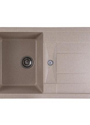 Гранитная мойка valeso 7850 troya матовая, сафари