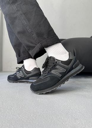 Жіночі кросівки new balance 574 full black