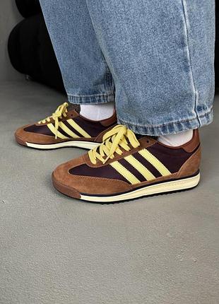 😎 мужские кроссовки adidas sl 72 og brown/yellow