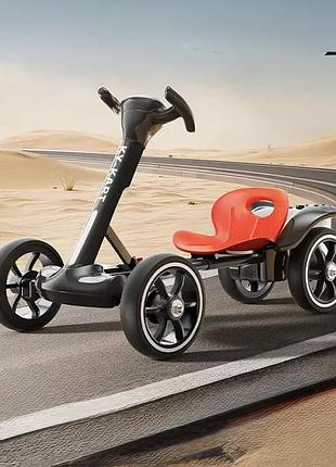 🛴 детский велобег-карт 5 в 1 с пультом управления и музыкой | складной беговел-толокар для детей | детский транспорт премиум кла