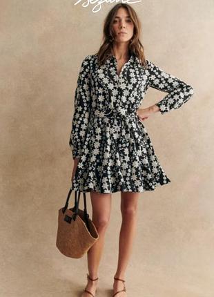 Sezane розкішне люксове плаття з вишивкою, модель sol