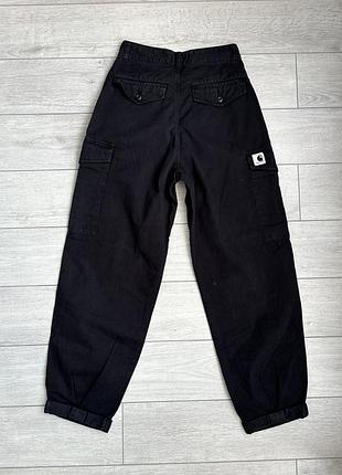 Чорні широкі штани карго кархарт carhartt cargo casual black size s c розмір кежуал брюки оригінал