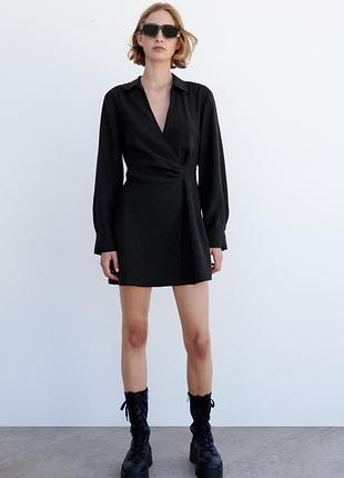 Нове плаття сорочка zara розмір с 36 нова з кліпсами не ношена без паперової бірки
