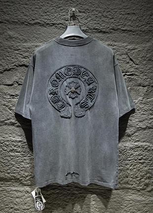 Стильна оверсайз футболка chrome hearts