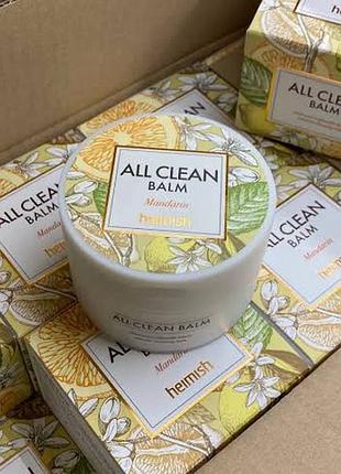 Очищувальний бальзам для зняття макіяжу з мандарином heimish all clean balm mandarin 120 мл