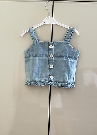 Стильний джинсовий топ zara 128 розміру