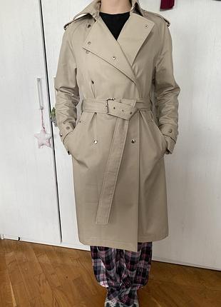 Жіночий плащ-тренч massimo dutti. бежевий, розмір s