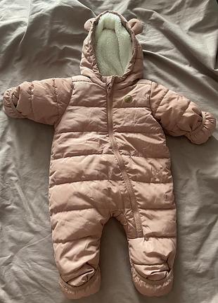 Два зимових комбінезони для дівчинки бренду h&m. для 3-6 м.
