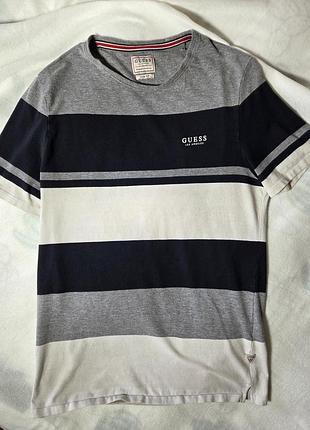 Футболка guess в широкую полоску (slim fit)