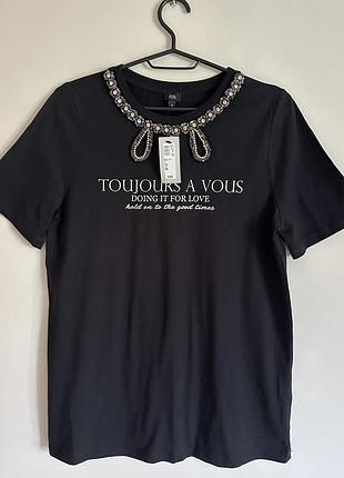 Нова коттонова футболка жіноча river island