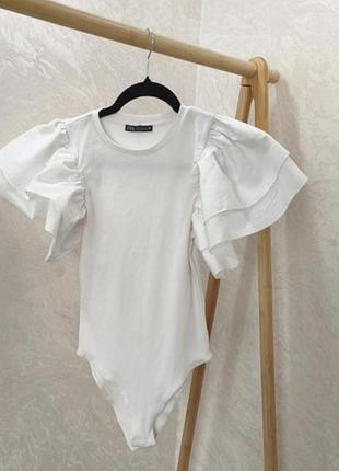 Боді в рубчик zara