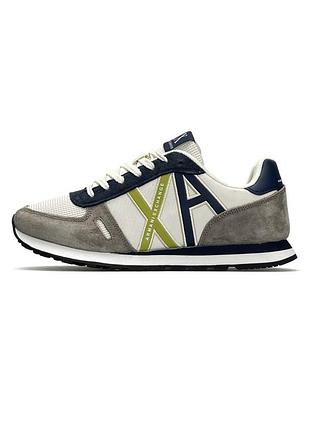 Чоловічі кросівки armani exchange ax grey white