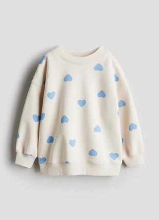 Тепла кофта з трикотажу на флісі h&m для дівчинки