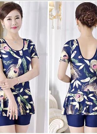Купальник большого размера слитный закрытый l/xl 48-50