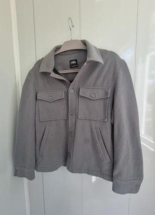 Плотная котоновая рубашка от zara c-m зара