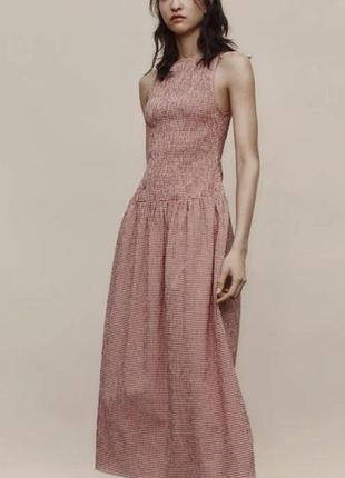 Летний сарафан / платье в клетку от бренда zara