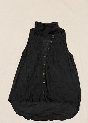 Жіноча чорна блуза only true collection, розмір 38 (m).