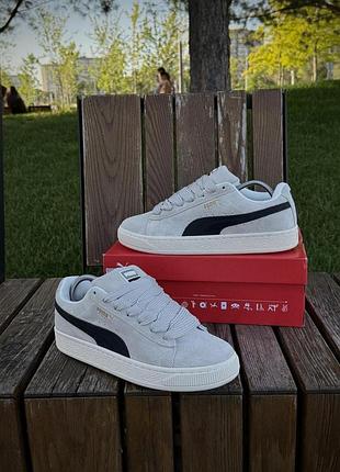 Кросівки puma suede xl пума суада ікс ел світлі замшеві для чоловіків ідеальні для повсякденного носіння.