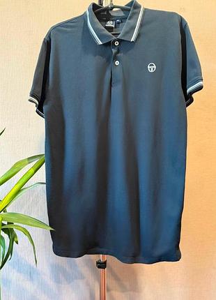 Поло sergio tacchini в глубоком темно-синем цвете