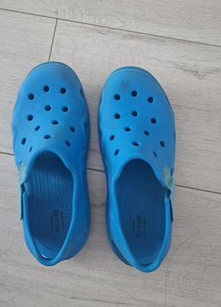 Оригинальные летние кроксы сабо crocs swiftwater wave, голубые