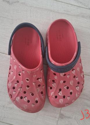 Оригінальні дитячі сабо crocs kids' baya printed clog, розмір j3 (34-35)
