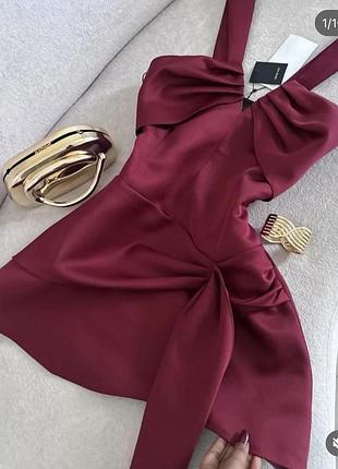 Сукня плаття zara атлас
