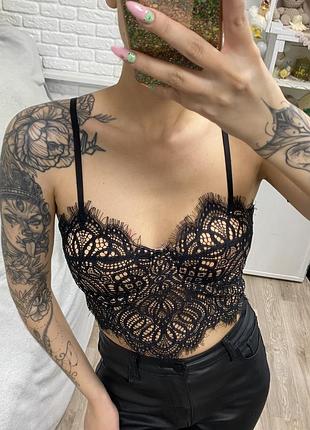 Топ корсет мереживо з чашкою