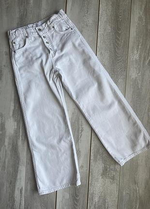 Стильні білі джинси zara kids, р. 140 (10 років) — wide-leg