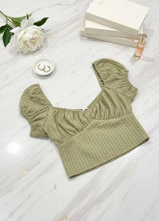 Топ жіночий primark у рубчик з коротким рукавом m